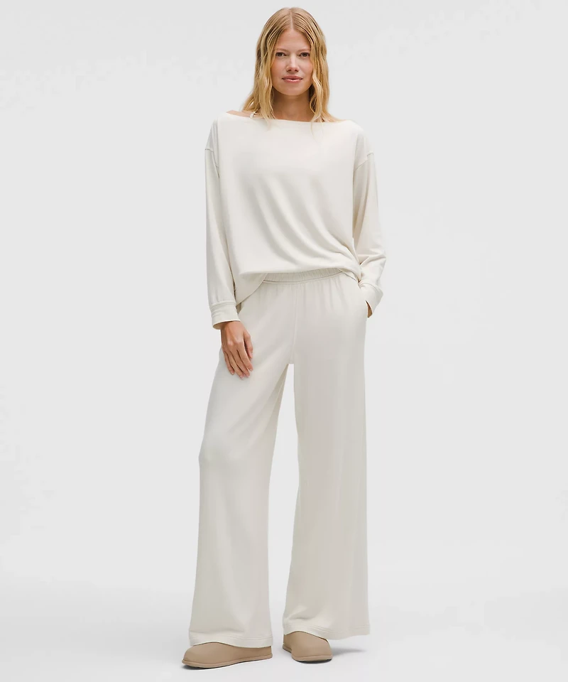 BeCalm Oversized Boatneck Long-Sleeve Shirt | Women's Hoodies & Sweatshirts