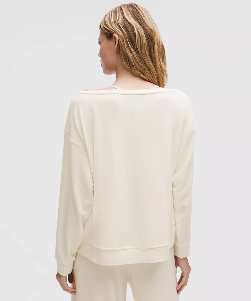 BeCalm Oversized Boatneck Long-Sleeve Shirt | Women's Hoodies & Sweatshirts