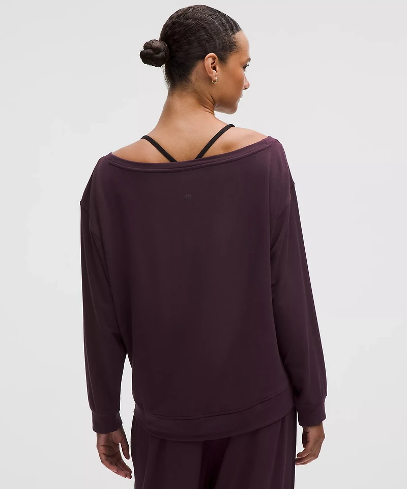 BeCalm Oversized Boatneck Long-Sleeve Shirt