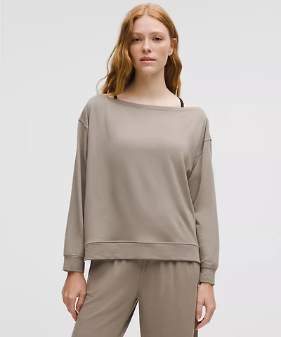 BeCalm Oversized Boatneck Long-Sleeve Shirt | Women's Hoodies & Sweatshirts
