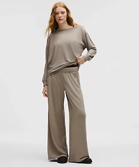 BeCalm Oversized Boatneck Long-Sleeve Shirt | Women's Hoodies & Sweatshirts
