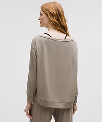 BeCalm Oversized Boatneck Long-Sleeve Shirt | Women's Hoodies & Sweatshirts