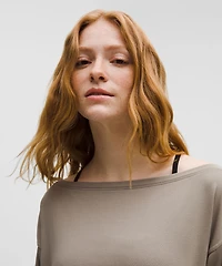 BeCalm Oversized Boatneck Long-Sleeve Shirt | Women's Hoodies & Sweatshirts