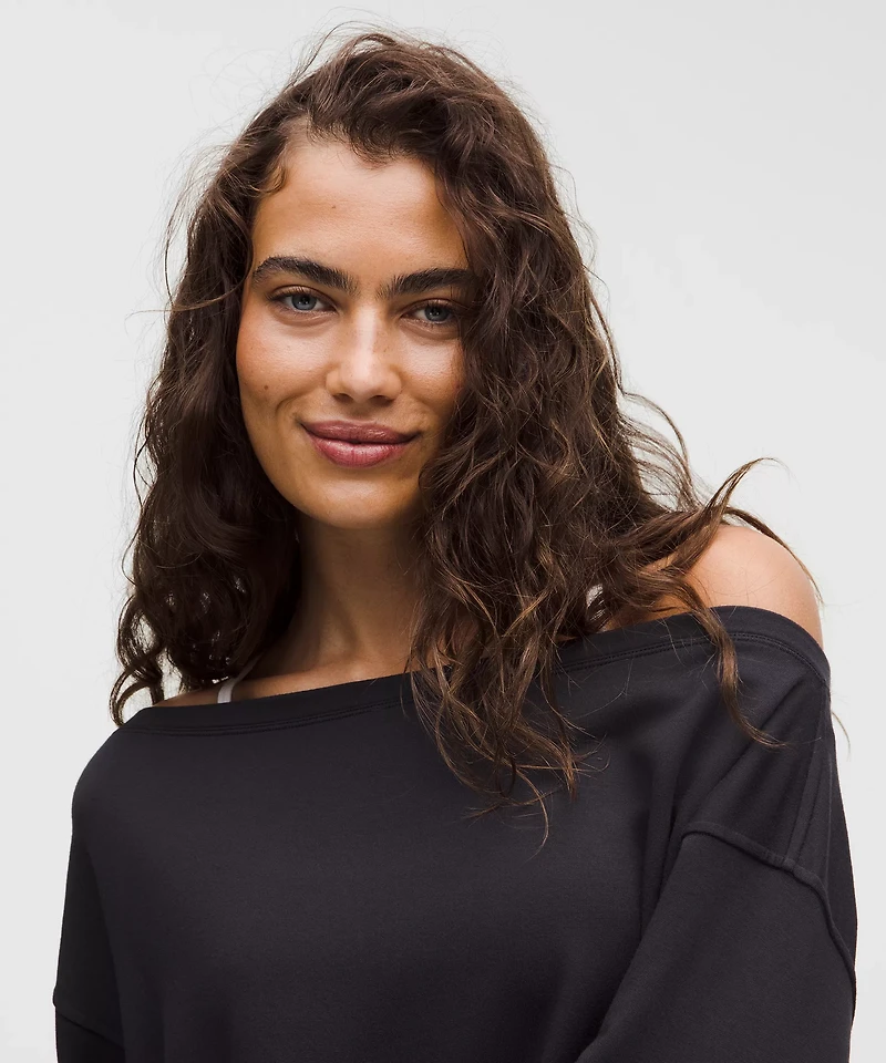 BeCalm Oversized Boatneck Long-Sleeve Shirt | Women's Hoodies & Sweatshirts