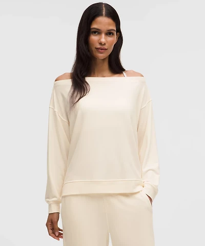 BeCalm Oversized Boatneck Long-Sleeve Shirt