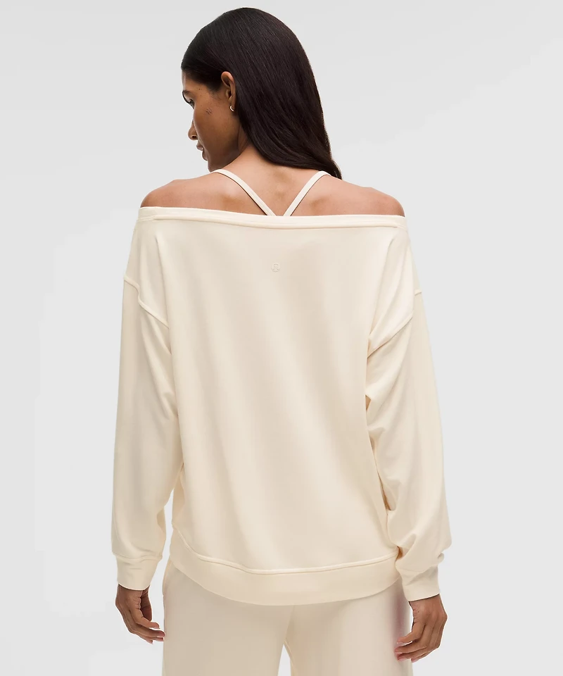 BeCalm Oversized Boatneck Long-Sleeve Shirt