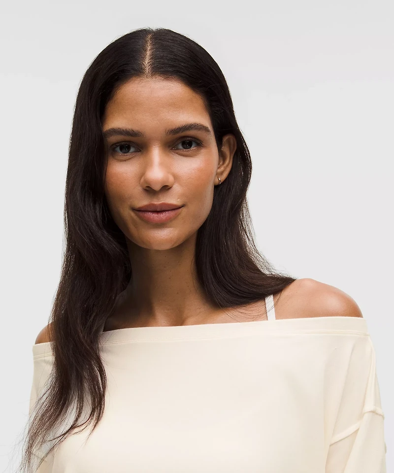 BeCalm Oversized Boatneck Long-Sleeve Shirt