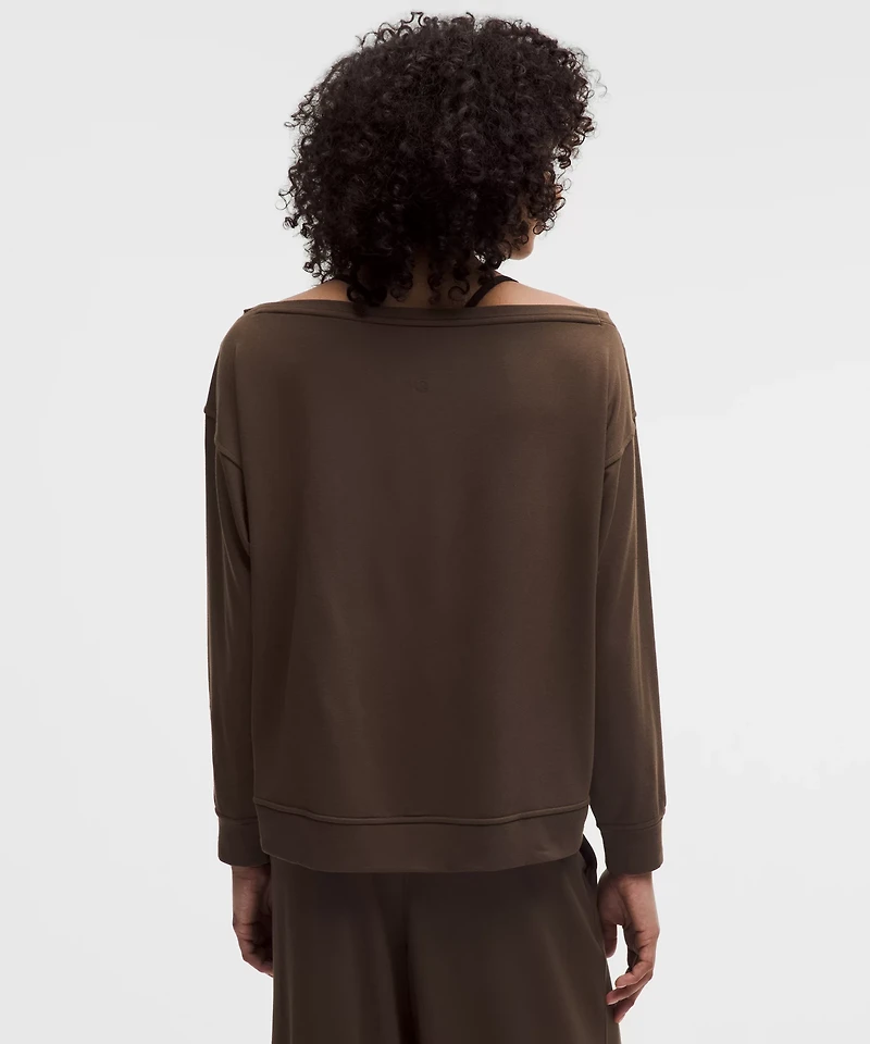 BeCalm Oversized Boatneck Long-Sleeve Shirt