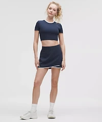 Tight-Fit Cropped Shelf-Bra T-Shirt *Light Support, B/C Cup | Women's Short Sleeve Shirts & Tee's