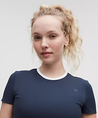 Tight-Fit Cropped Shelf-Bra T-Shirt *Light Support, B/C Cup | Women's Short Sleeve Shirts & Tee's
