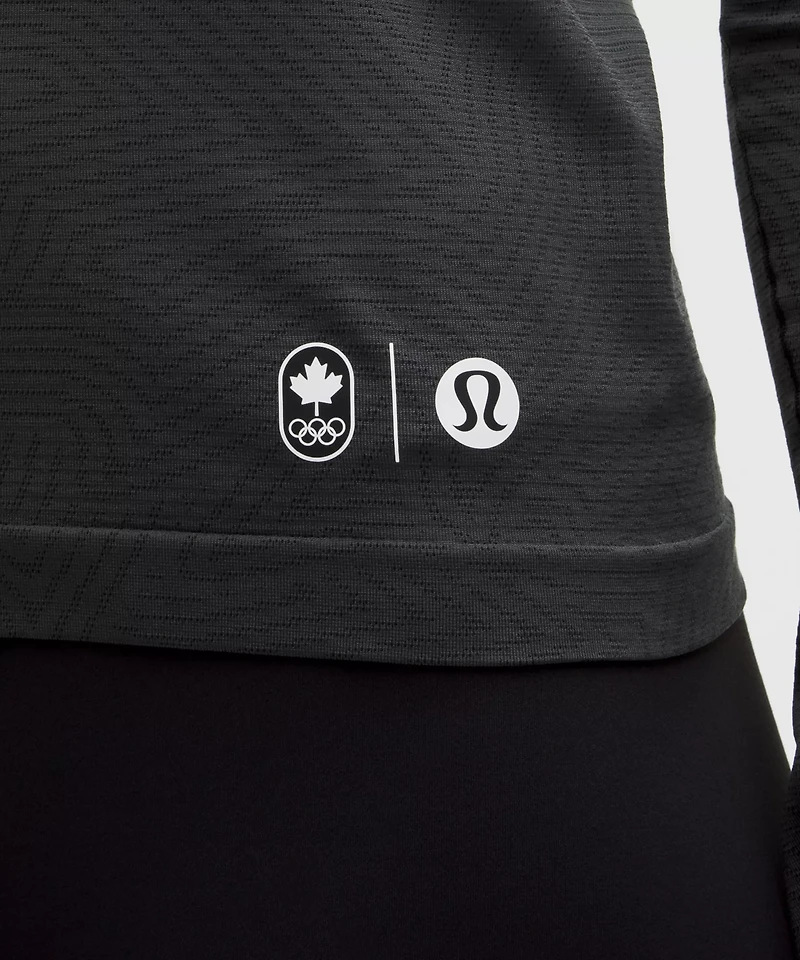 Team Canada Swiftly Tech Long-Sleeve Shirt 2.0 Waist Length *COC Logo