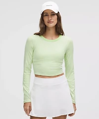 Hold Tight Straight-Hem Cropped Long-Sleeve Shirt