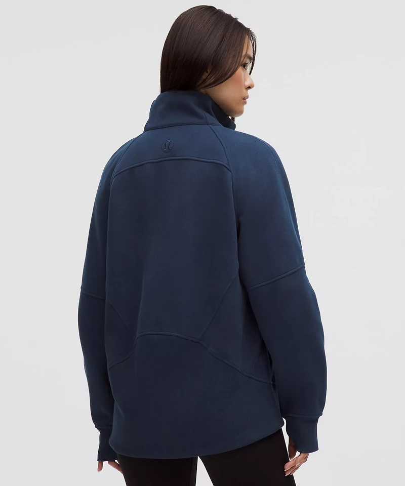Scuba Oversized Funnel-Neck Half Zip *Long | Women's Hoodies & Sweatshirts