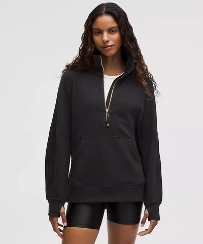 Scuba Oversized Funnel-Neck Half Zip *Long | Women's Hoodies & Sweatshirts