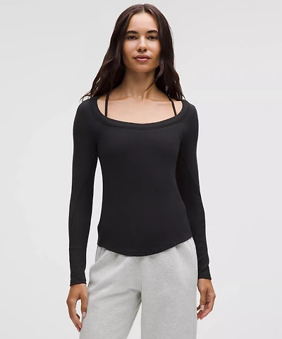Hold Tight Scoop-Neck Long-Sleeve Shirt | Women's Long Sleeve Shirts