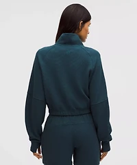 Scuba Cropped Funnel-Neck Half Zip *Waffle
