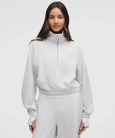 Scuba Cropped Funnel-Neck Half Zip *Waffle | Women's Hoodies & Sweatshirts