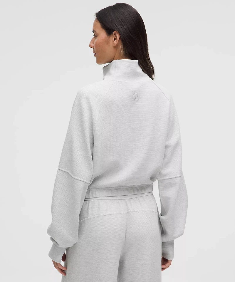 Scuba Cropped Funnel-Neck Half Zip *Waffle | Women's Hoodies & Sweatshirts