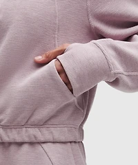 Scuba Cropped Funnel-Neck Half Zip *Waffle