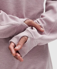 Scuba Cropped Funnel-Neck Half Zip *Waffle