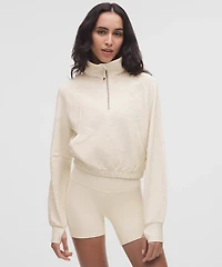 Scuba Cropped Funnel-Neck Half Zip *Waffle
