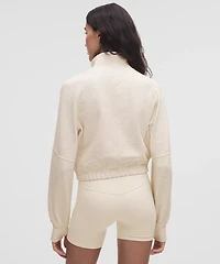 Scuba Cropped Funnel-Neck Half Zip *Waffle