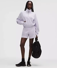 Scuba Cropped Funnel-Neck Half Zip *Waffle