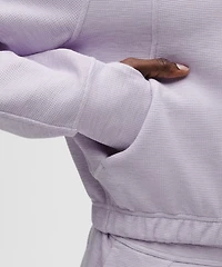 Scuba Cropped Funnel-Neck Half Zip *Waffle