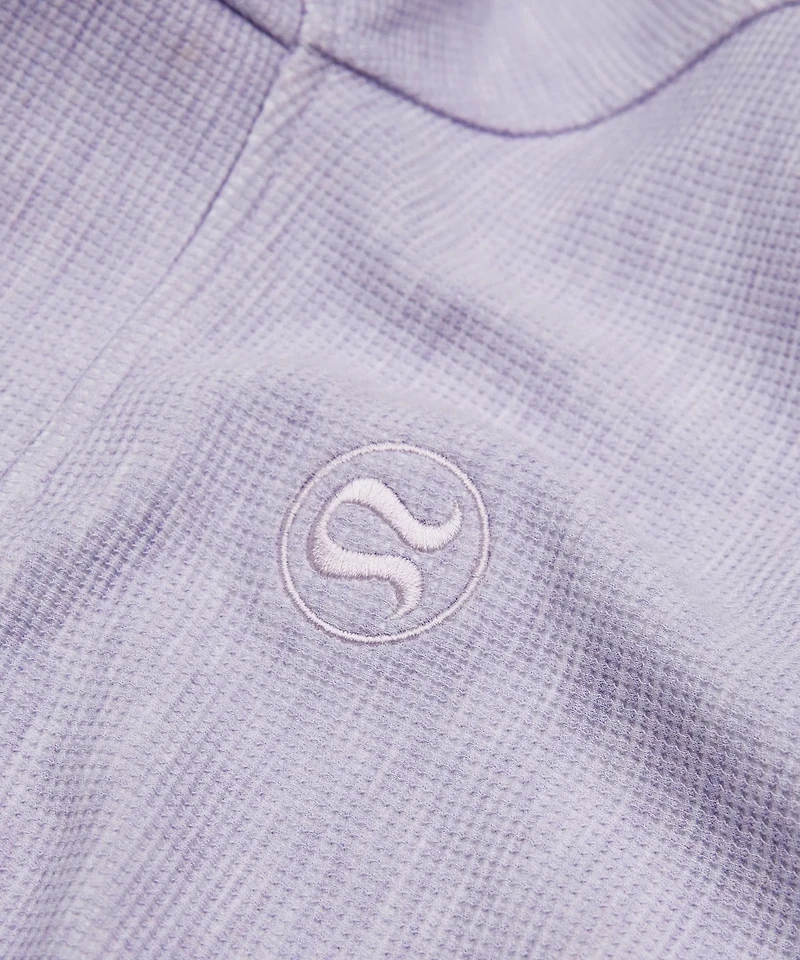 Scuba Cropped Funnel-Neck Half Zip *Waffle