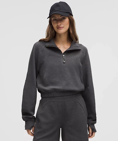 Scuba Cropped Funnel-Neck Half Zip *Waffle | Women's Hoodies & Sweatshirts