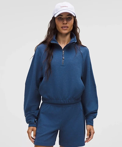 Scuba Cropped Funnel-Neck Half Zip *Waffle | Women's Hoodies & Sweatshirts