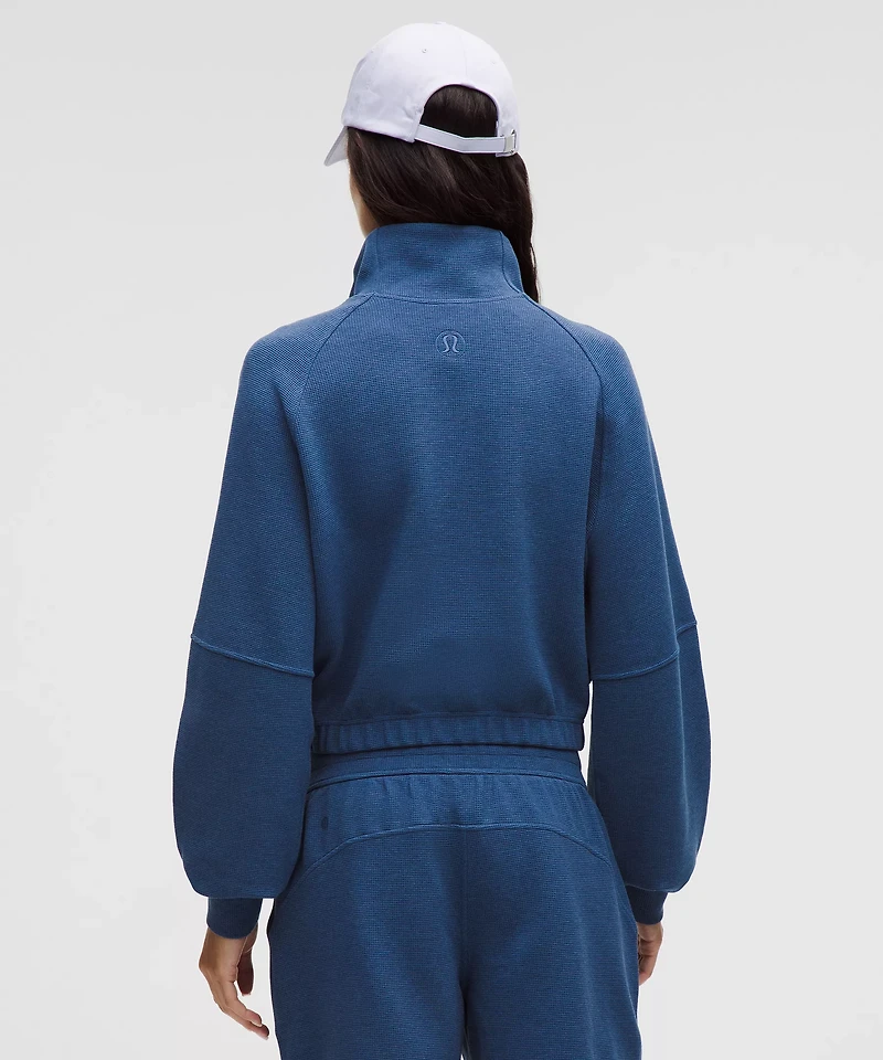 Scuba Cropped Funnel-Neck Half Zip *Waffle | Women's Hoodies & Sweatshirts