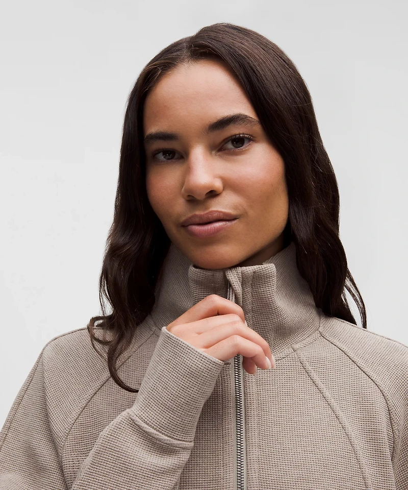 Scuba Cropped Funnel-Neck Half Zip *Waffle | Women's Hoodies & Sweatshirts
