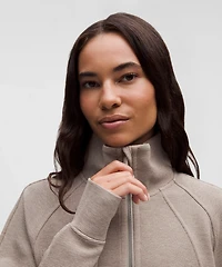 Scuba Cropped Funnel-Neck Half Zip *Waffle | Women's Hoodies & Sweatshirts
