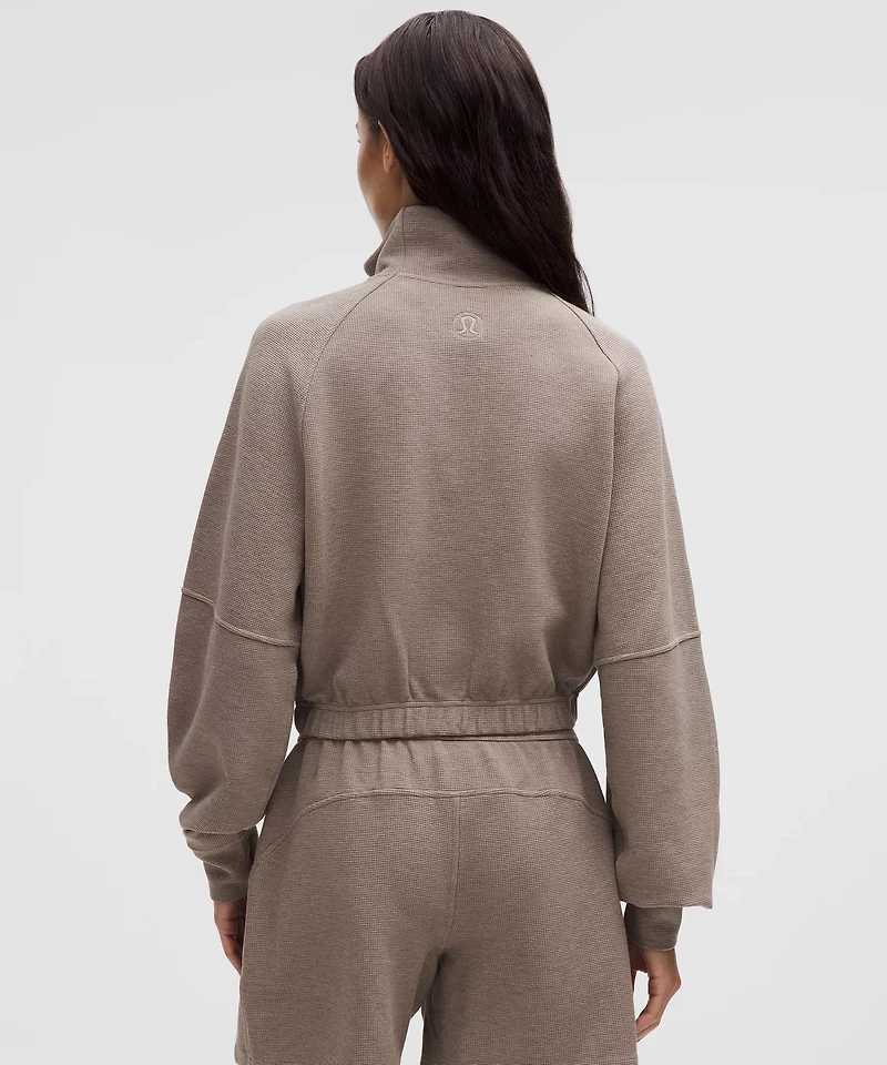 Scuba Cropped Funnel-Neck Half Zip *Waffle | Women's Hoodies & Sweatshirts