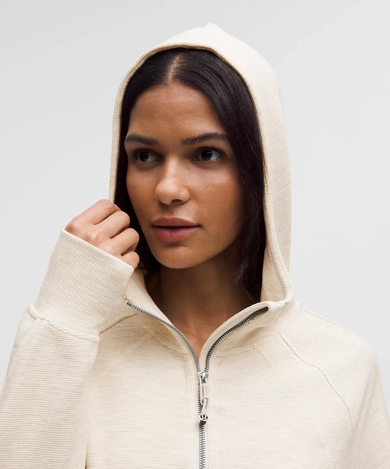 Scuba Oversized Full-Zip Hoodie *Waffle