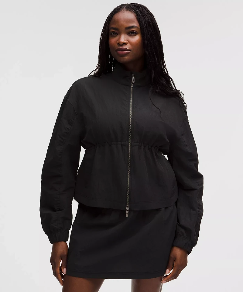 Crinkle Nylon Cinchable Jacket | Women's Coats & Jackets