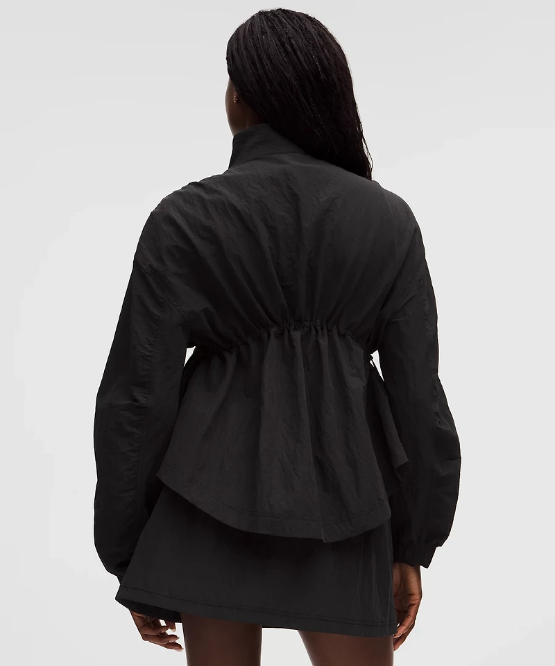 Crinkle Nylon Cinchable Jacket | Women's Coats & Jackets