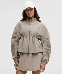 Crinkle Nylon Cinchable Jacket | Women's Coats & Jackets