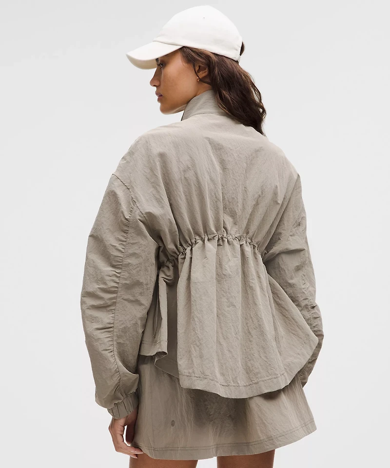 Crinkle Nylon Cinchable Jacket | Women's Coats & Jackets