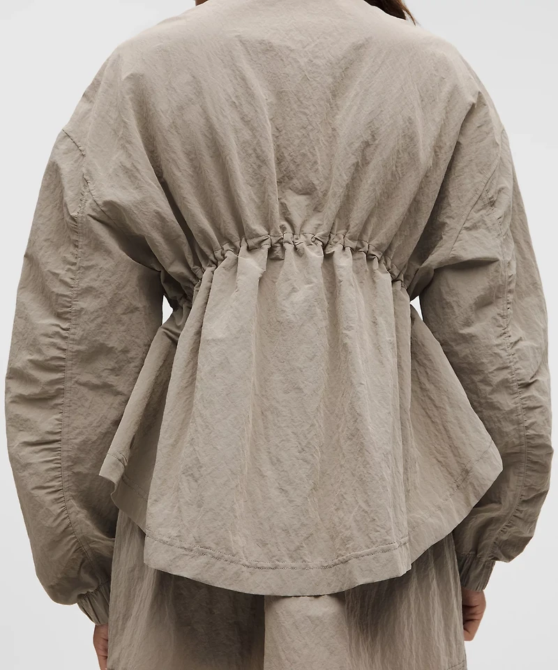 Crinkle Nylon Cinchable Jacket | Women's Coats & Jackets