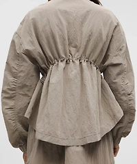 Crinkle Nylon Cinchable Jacket | Women's Coats & Jackets