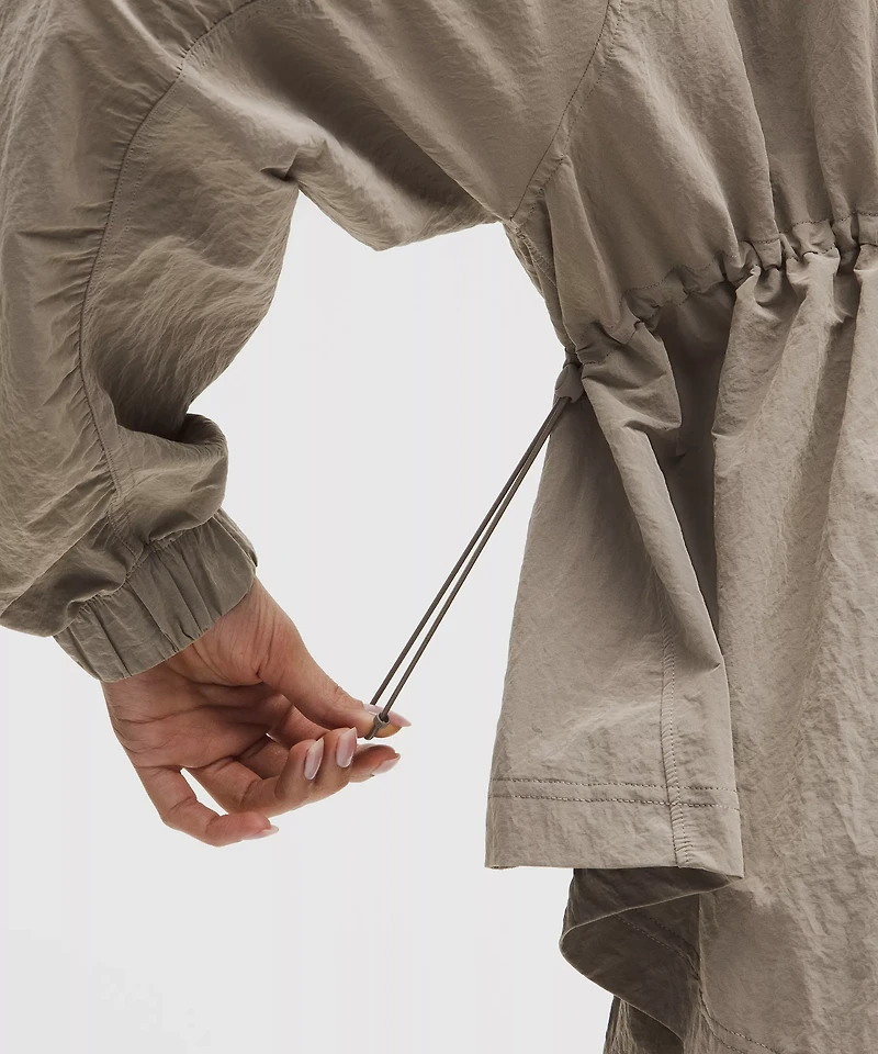 Crinkle Nylon Cinchable Jacket | Women's Coats & Jackets