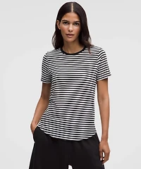Love Curved-Hem Crewneck T-Shirt | Women's Short Sleeve Shirts & Tee's