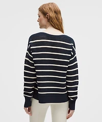 Cotton Crochet Pullover | Women's Sweaters