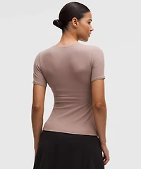 Wundermost Ultra-Soft Ribbed Nulu Scoop-Neck Shirt