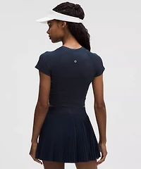 Swiftly Pointelle Cropped Short-Sleeve Shirt | Women's Short Sleeve Shirts & Tee's