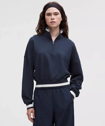 Perfectly Oversized Ringer Funnel-Neck Half Zip | Women's Hoodies & Sweatshirts