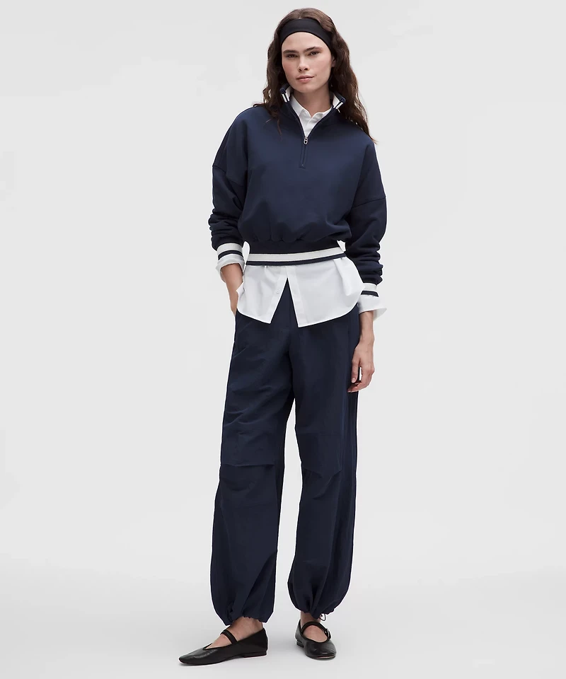 Perfectly Oversized Ringer Funnel-Neck Half Zip | Women's Hoodies & Sweatshirts