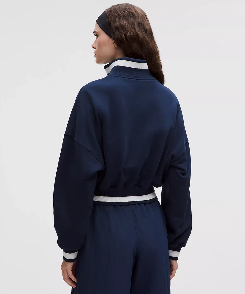 Perfectly Oversized Ringer Funnel-Neck Half Zip | Women's Hoodies & Sweatshirts